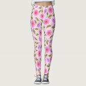 Collants Fleur de Pissenlit Rose Lavande (Devant)