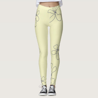 collants fleur jaune