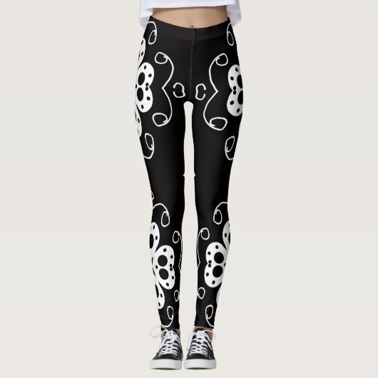 collants fleurs abstraites modernes (Devant)