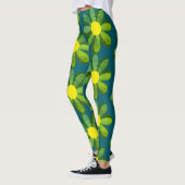 Collants fleurs Mod jaune et vert (Gauche)