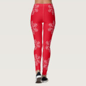 Collants flocon de neige rouge et blanc (Dos)