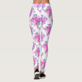 Collants Floraux Bleu Rose (Dos)