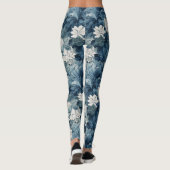 Collants floraux bleus vibrants (Dos)