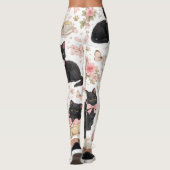Collants Floraux Chat Noir (Dos)