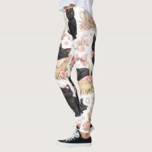 Collants Floraux Chat Noir (Gauche)