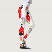 Collants floraux cupcake rouge coccinelle (Droite)