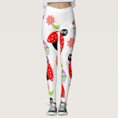 Collants floraux cupcake rouge coccinelle (Devant)