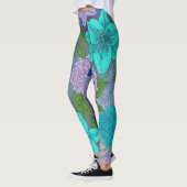 Collants floraux de couleur cool (Gauche)