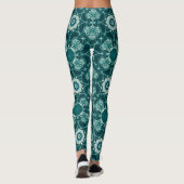 Collants floraux kaléidoscope sarcelle (Dos)