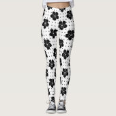 Collants floraux noirs audacieux (Devant)