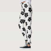 Collants floraux noirs audacieux (Gauche)