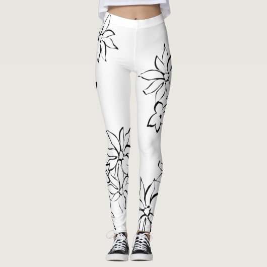 Collants Floraux | Style Minimaliste Chic (Devant)