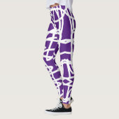 Collants funky abstrait blanc violet (Gauche)