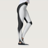 Collants géométriques abstraits noir et gris (Droite)