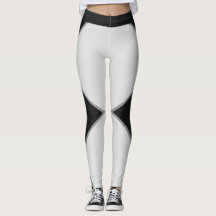 Collants géométriques abstraits noir et gris