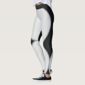 Collants géométriques abstraits noir et gris (Gauche)