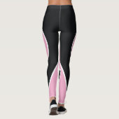 Collants géométriques abstraits noirs et roses (Dos)