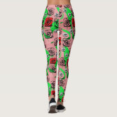 Collants Graphiques aux Roses (Dos)
