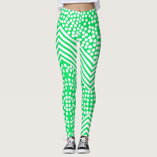 Collants gras à rayures à pois funky (Devant)