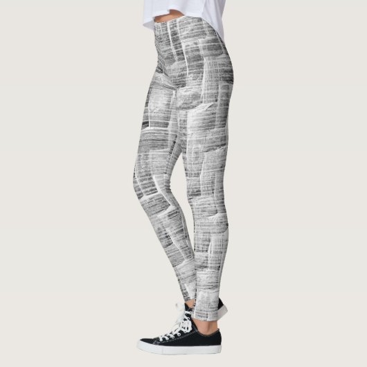 Collants gris à motif rayé (Gauche)