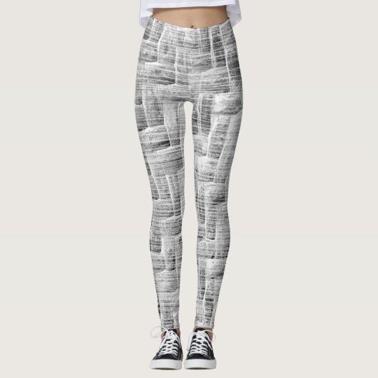 Collants gris à motif rayé (Devant)