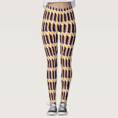 Collants Halloween Formes Orange Violet (Devant)