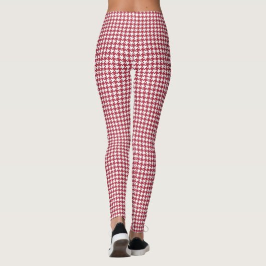 Collants Houndstooth Rouge Rétro (Dos)