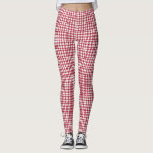 Collants Houndstooth Rouge Rétro (Devant)
