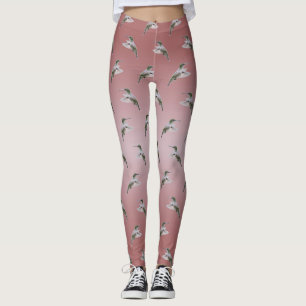 Collants Hummingbird Frenzy (Mélange Rose Poussiér