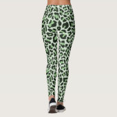 Collants imprimé léopard vert menthe et noir (Dos)