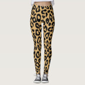 Collants Imprimés Léopard Noir & Or Luxe (Devant)