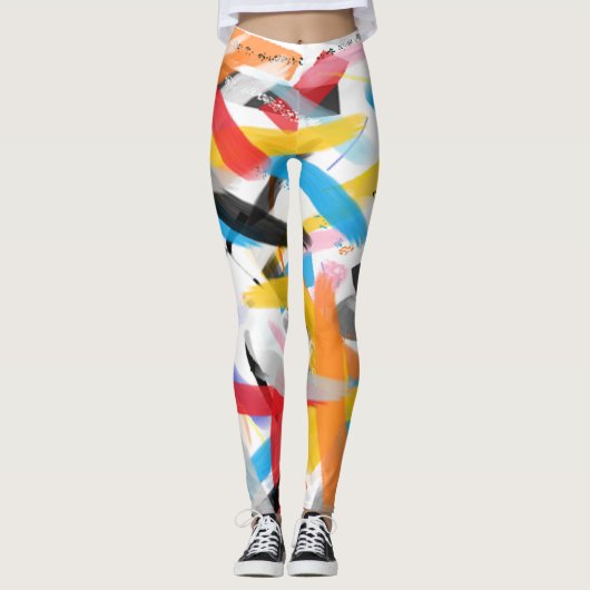 Collants Inspirants avec Éclaboussure de Couleur (Devant)