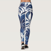 collants jardin fleur indigo (Dos)