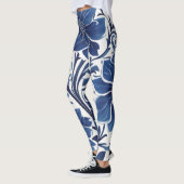 collants jardin fleur indigo (Gauche)