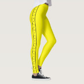 Collants Jaune Citron avec Rayure Latérale Noire (Droite)