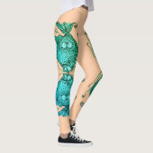 Collants Kissing Fish Art pêche sarcelle (Droite)