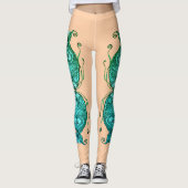 Collants Kissing Fish Art pêche sarcelle (Devant)