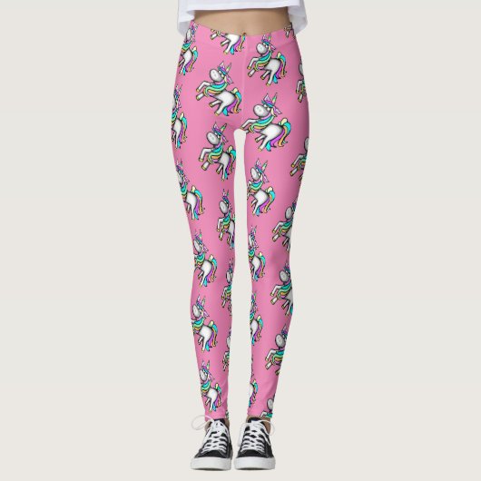 Collants Licorne Rose Mignons (Devant)
