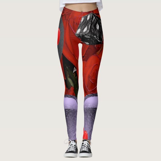 collants longs bas résille rouge (Devant)