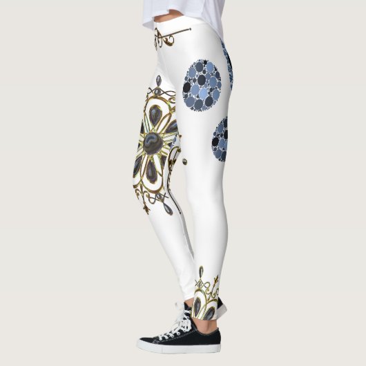collants longs bleu or blanc (Gauche)