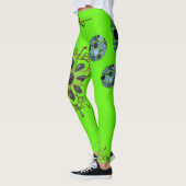 collants longs bleu vert citron or (Gauche)