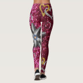 collants longs en or argent rose (Dos)