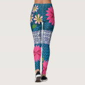 collants longs floraux bleu ciel (Dos)