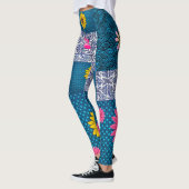 collants longs floraux bleu ciel (Gauche)