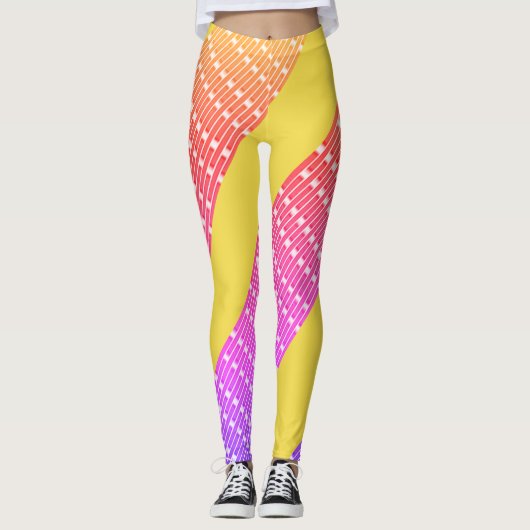 Collants longs jaune pastel rose (Devant)