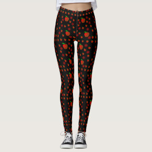 collants longs noir bas rouges de pomme