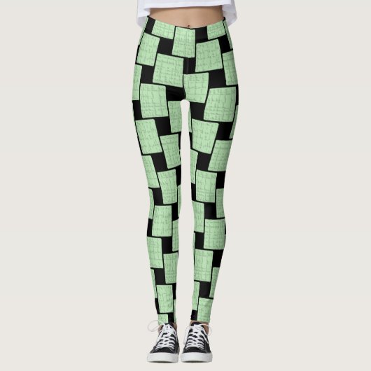 Collants longs noirs et verts (Devant)