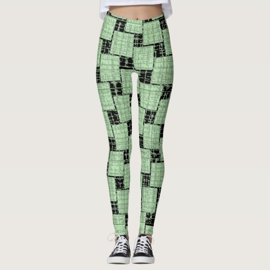 Collants longs noirs et verts (Devant)