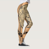 collants longs orange foncé noir (Droite)