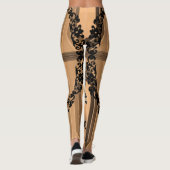 collants longs orange foncé noir (Dos)